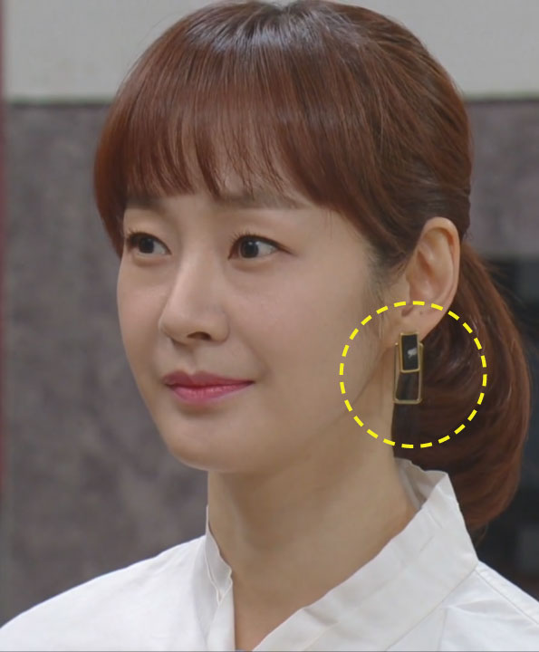 [명세빈착용]Marble square earrings